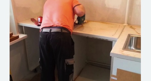 Сборка кухонного гарнитура. Кызыл